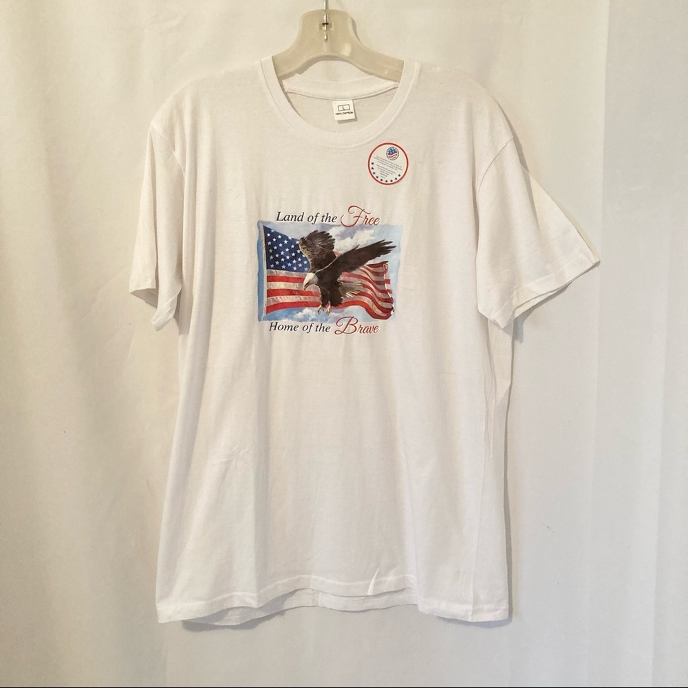 Land of the Free Home of the Brave Graphic T Shirt L